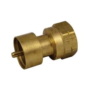 ME487P – AP PRODUCTS Propane Adapter Fitting, 1 Inch-20 FNPT Inlet x Female POL (Prest-O-Lite) Outlet Brass Single Wi...